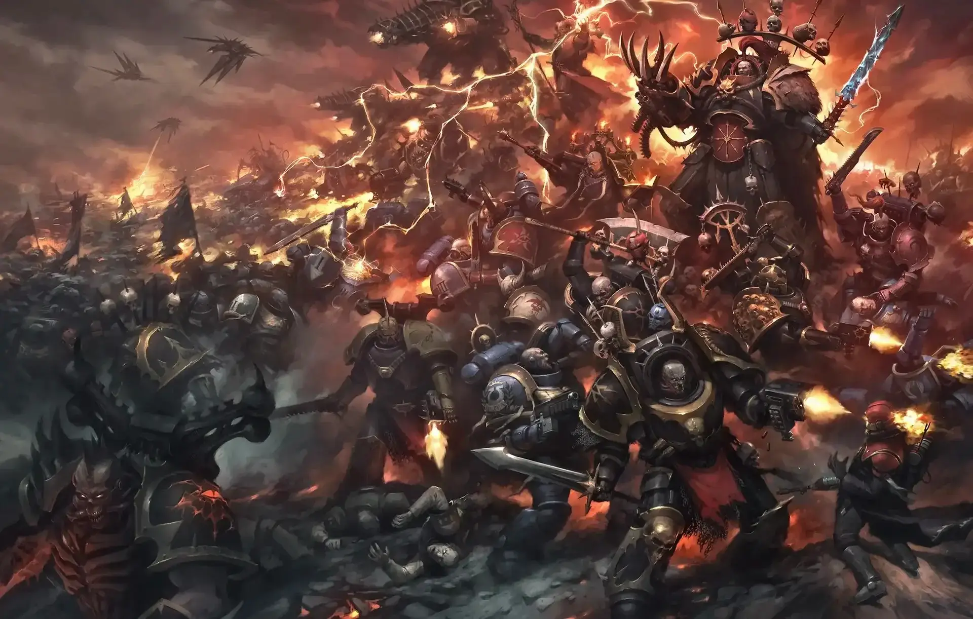 The Space Marines of Warhammer 40K.