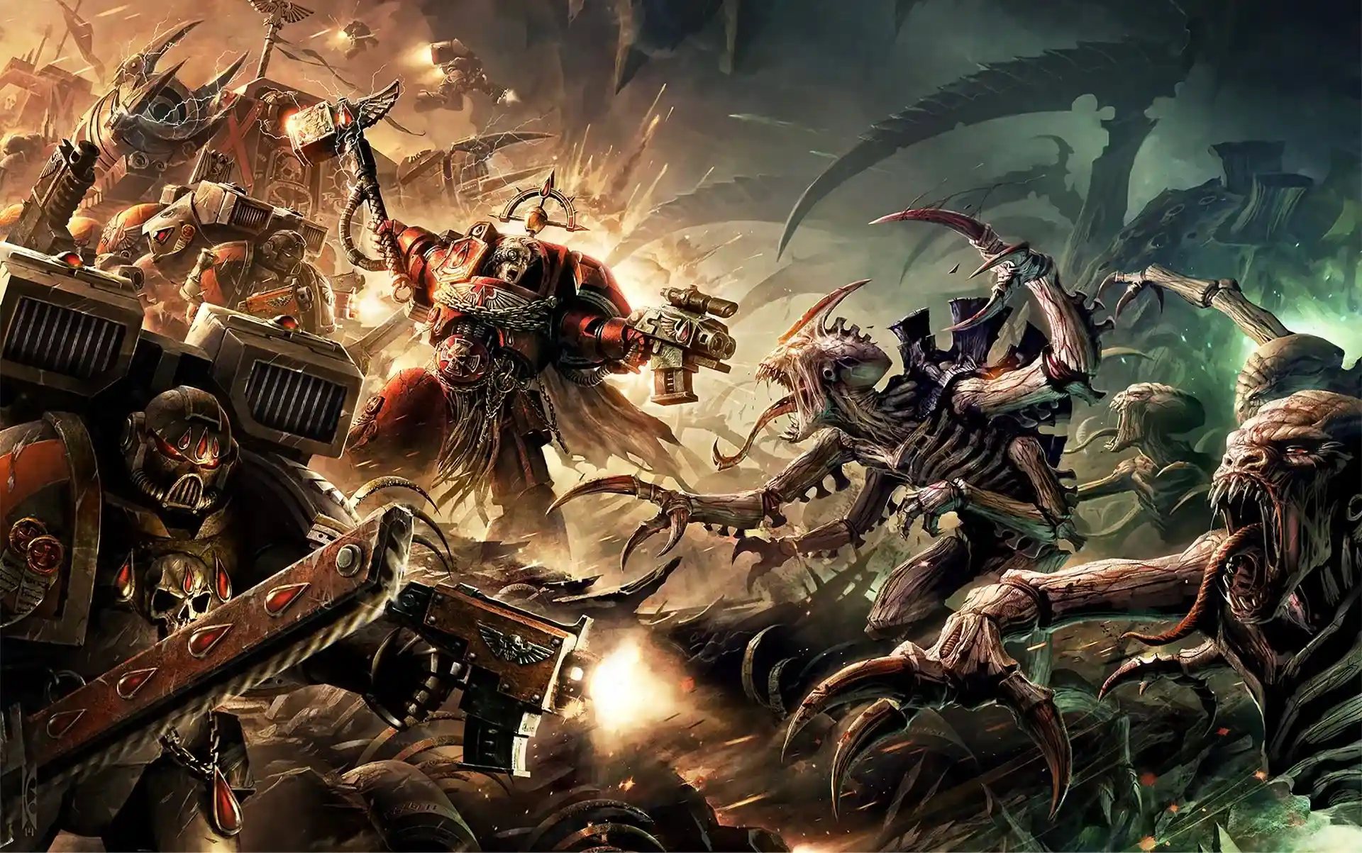 The Space Marines of Warhammer 40K.